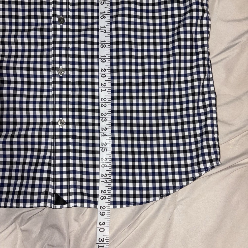 UNTUCKIT Button Down Shirt Mens Large Blue White Gingham Slim Fit Cotton UT35075 - Picture 8 of 9